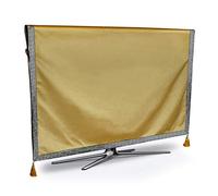 Outdoor TV Cover Weatherproof Enclosure TV Dust Cover And Weatherproof And Dustproof Protection Tissue Paper Dining Table Runner Cloth Cushion(Yellow,43 inch)