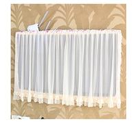 Outdoor TV Cover Weatherproof Gauze Curtain TV Cover Beauty Yarn Thickening Screen Frame Set With Elastic Dustproof Circle(A,32 38 inch)