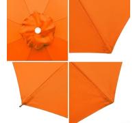 Outdoor Umbrella Canopy 9ft Waterproof Sun Shade Cover Anti-UV Polyester for Market Umbrella Frames with 53.5 to 55.5 Inch Spokes Red Blue Green(Black (9ft))