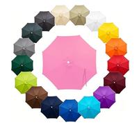 Outdoor Umbrella Canopy Replacement Cover for 6/8 Rib 6.5FT 8FT 9FT 10FT Patio Beach and Pool Umbrellas - Weather-Resistant Garden Shade Top