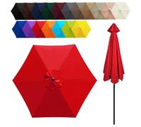 Outdoor Umbrella Replacement Canopy Fabric Cover, 6.6 Ft Polyester for Beach, Yard, Market, Pool, Patio, Cantilever Umbrellas
