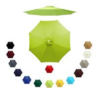 Outdoor Umbrella Replacement Canopy for 6 Ribs/8 Ribs, 2m/2.3m/2.7m/3.0m Patio Parasol Replacement Top UV Protection Waterproof, Umbrella Cover Standby for Garden Deck Backyard(Grass green,2.7m/6 Arms
