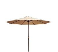 Outdoor Umbrellas,Tilting Sun Shade Umbrella, Round, Without Base, 2.7M*2.5M, Rust-Proof Iron, Wine Red, Dark Green, Beige, Khaki, Brown, for Balcony, Dining Tables, Parasol Umbrell