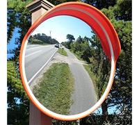 Outdoor Universal Convex Mirror with Hood Adjustable Pc Round Mirror for Blind Spots Garage Street Underground Parkin Traffic Mirror