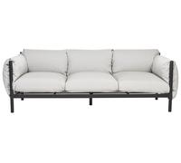 Outdoor Upholstered Sofa Garden Sofa ESPERIA Aluminium Grey 3 Seater