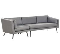 Garden Sofa 3 Seater LORETELLO Grey Left Hand