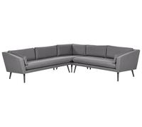 Beliani Outdoor Upholstered Sofa Loretello Polyester Grey Reversible 5 Seater