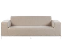 Outdoor Upholstered Sofa Garden Sofa ROVIGO Polyester Beige 3 Seater