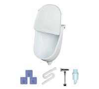 Outdoor Urinal - Wall-Mounted Urine Diverter for Men,Flushing Urinal with Lid for Garage Backyard Outside RV Bathroom Restroom Kids Boys Men