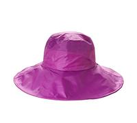 Outdoor UV Protection Rain Cap Waterproof Rain Hat Wide Brim Bucket Hat (Magenta)