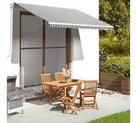Outdoor UVResistant Canopy Replacement Fabric 3.5x2.5mGray & White Perfect for Balcony Patio GardenEasy Installation Weatherproof Sunshade Cover