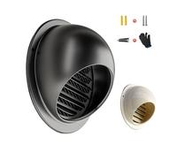 Outdoor Vent Cover,Extractor Vent Cover,Chimney Cap,110mm 150mm 160mm 180mm 200mm for Wood/Oil Stove Pipe Vent,Weatherproof & Easy Installation,Black/Gun Gray/Cream White(Gun Gray,180mm/7.1in)