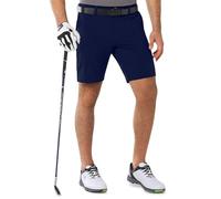 Outdoor Ventures Men's Golf Shorts 9'' UPF 50+ Bermuda Shorts 4-Way Stretch Lightweight Quick-Drying Shorts with 3 Tee-Holders and 4 Pockets for Golfing Dark Blue 44