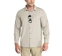 Outdoor Ventures Men's Long Sleeve Hiking Shirts Button-Down Safari Shirt