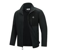 Outdoor Ventures Men's Sport Cardigan Multifunctional Knitted Cardigan Sweater Full Zipper Fleece Jackets Lightweight Leisure Sweatshirts for Outdoor and Casual Black/black M