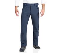 Outdoor Ventures Mens Waterproof Trousers Warm Fleece Lined Ski Snow Hiking Pants Softshell Trousers with Expandable Waist (Blue,30W/30L)