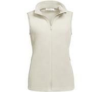 Outdoor Ventures Women's Fleece Gilet Lightweight Outerwear Vest Ladies Micro Fleece Bodywarmer 160G with 4 Pockets for Hiking Camping Travelling Moon White XS
