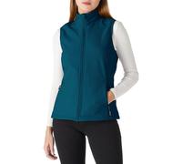 Outdoor Ventures Women's Lightweight Softshell Gilet Windproof Sleeveless Jacket Fleece Lined Full Zip Outwear Ladies Vests for Running Hiking Golf Dark Cyan XL/UK16