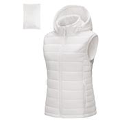 Outdoor Ventures Womens Puffer Gilet with Hood Packable Warm Quilted Vest
