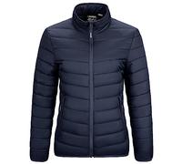 Outdoor Ventures Womens Winter Lightweight Jacket Warm Short Packable Puffer Jacket Transitional Padded Jacket Quilted Jacket for Ladies Lined for Hiking Travel, Deep Blue XL