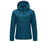 Outdoor Ventures Women's Winter Puffer Jacket Quilted Padded Coat Transitional Insulated Hooded Jackets Windproof Outerwear for Hiking Travel Skiing Dark Cyan S