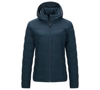 Outdoor Ventures Women's Winter Puffer Jacket Quilted Padded Coat Transitional Insulated Hooded Jackets Windproof Outerwear for Hiking Travel Skiing Deep Blue XL