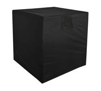 Outdoor Vertical Air Conditioner Unit Cover, Waterproof Oxford Fabric Protective Cover with Silver Lining, Windproof Drawstring and Side Openings, Black(26 * 26 * 32inch)