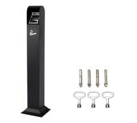 Outdoor Vertical Ashtray, Stainless Steel Floor-standing Trash Can with Key for Commercial Offices, Restaurants, Bars