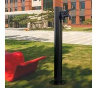 Outdoor Vertical Cylindrical Column Faucet, Black Freestanding Hose Stand for Lawn Garden Irrigation Patio Yard Use, Floor Mount Pillar Water Tap with Mounting Accessories(Height: 95cm/37.4i
