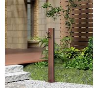 Outdoor Vertical Garden Decorative Fountain - Retro Red Water Column with Faucet for Stunning Garden Water Features and Vertical Plant Display
