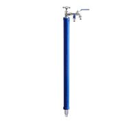 Outdoor Vertical Garden Water Column, 47in Antifreeze Yard Hydrant with Brass Faucet, Standing Water Feature for Garden, Patio, and Backyard Use (Blue)