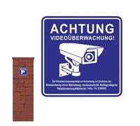 Outdoor Video Observation Signs,Camera Observation Sign | 24 Hours Video Observation Decal,Safety Warning Waterproof UV Protection Adhesive Sign