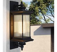 Outdoor Vintage Wall Lights Industrial Wall Light Aluminum and Glass Waterproof Lamp E27 Sconce Rustic Rope Lighting Fixtures for House Home Door Garage Porch Hallway Patio Balcony