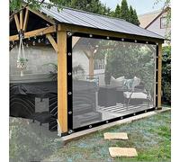 Outdoor Vinyl Curtain Clear Tarp Panel, Pergola Side Panels Weather Resistant Vinyl Patio Enclosure Panels, for Garden, Patio, Porch (Size : 6x15ft/1.8x4.5m)