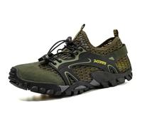 Outdoor Wading Shoes Quick-Dry Breathable Aqua Shoes Outdoor Beach Five Finger Swimming Hiking Wading Sneakers(Green,44)
