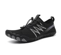 Outdoor Wading Shoes Quick Drying Water Shoes Barefoot Water Shoes Non-Slip Beach Slippers Summer Sports Sneakers(Black,42)
