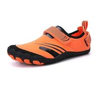 Outdoor Wading Shoes Water Shoes Qiuck-Dry Shoes Outdoor Beach Swimming Wading Breathable Five-Finger Sneakers(Orange,38)