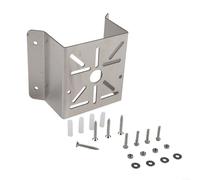 Outdoor Wall Corner Mount Stainless Steel Bracket for Surveillance System Floodlight PV Module Robust Construction Silver