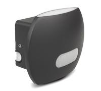 Maclean Energy MCE366 LED Wall Lamp with PIR Sensor - PC + ALU, 20W (1600lm) Neutral White 4000K IP65 Gray