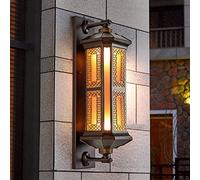 Outdoor Wall Lantern Exterior Wall Sconce Retro Die Cast Aluminum Housing Wall Lamp Farmhouse Door Porch Patio Garden Driveway Lighting