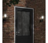 Outdoor Wall Light 2pcs Black Stainless Steel PC Diffuser 15.5x15.5x28cm IP44E27