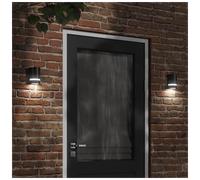 Outdoor Wall Light Black Die-Cast Aluminium 80x100x150mm IP44 Double Downlight