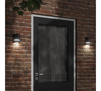 Outdoor Wall Light Black Diecast Aluminium 75x95x150mm IP44 Opal GU10 2-Pack Set