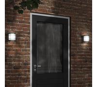 Outdoor Wall Light Black Stainless Steel 14x10.5x16.5 cm Glass Diffuser IP44 LED [EEK: A+++]