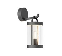 Outdoor Wall Light 'Cassian' dimmable (Modern) in Black Made of Aluminium (1 Light Source, E27) from Lucande | Wall lamp for Exterior/Interior Walls, House, Terrace und Balcony