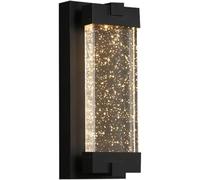 Outdoor Wall Light Fixtures LED Sconce with Crystal Bubble Glass Weatherproof Lighting Dusk to Dawn Hardwired for Patio and Porch 10W