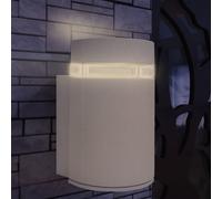 Outdoor Wall Light Grey Aluminium Semi-Cylindrical 10x10x15.5cm ClearPC Diffuser