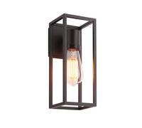 Outdoor Wall Light IP44 Textured Black 10W LED E27 Dimmable Living Room Loops Black One Size