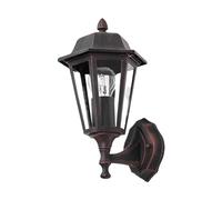 Outdoor Wall Light 'Lamina' (Antique, Vintage) in Brown Made of Aluminium (1 Light Source, E27) from Lindby | Wall lamp for Exterior/Interior Walls, House, Terrace und Balcony