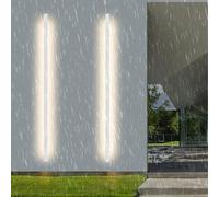 Outdoor Wall Light LED Outside Modern Decorative Lamp IP65 Waterproof Sconce Long Strip/Indoor ing Aluminum for Gardens Villa Hallway (White-Neutral,120cm)
